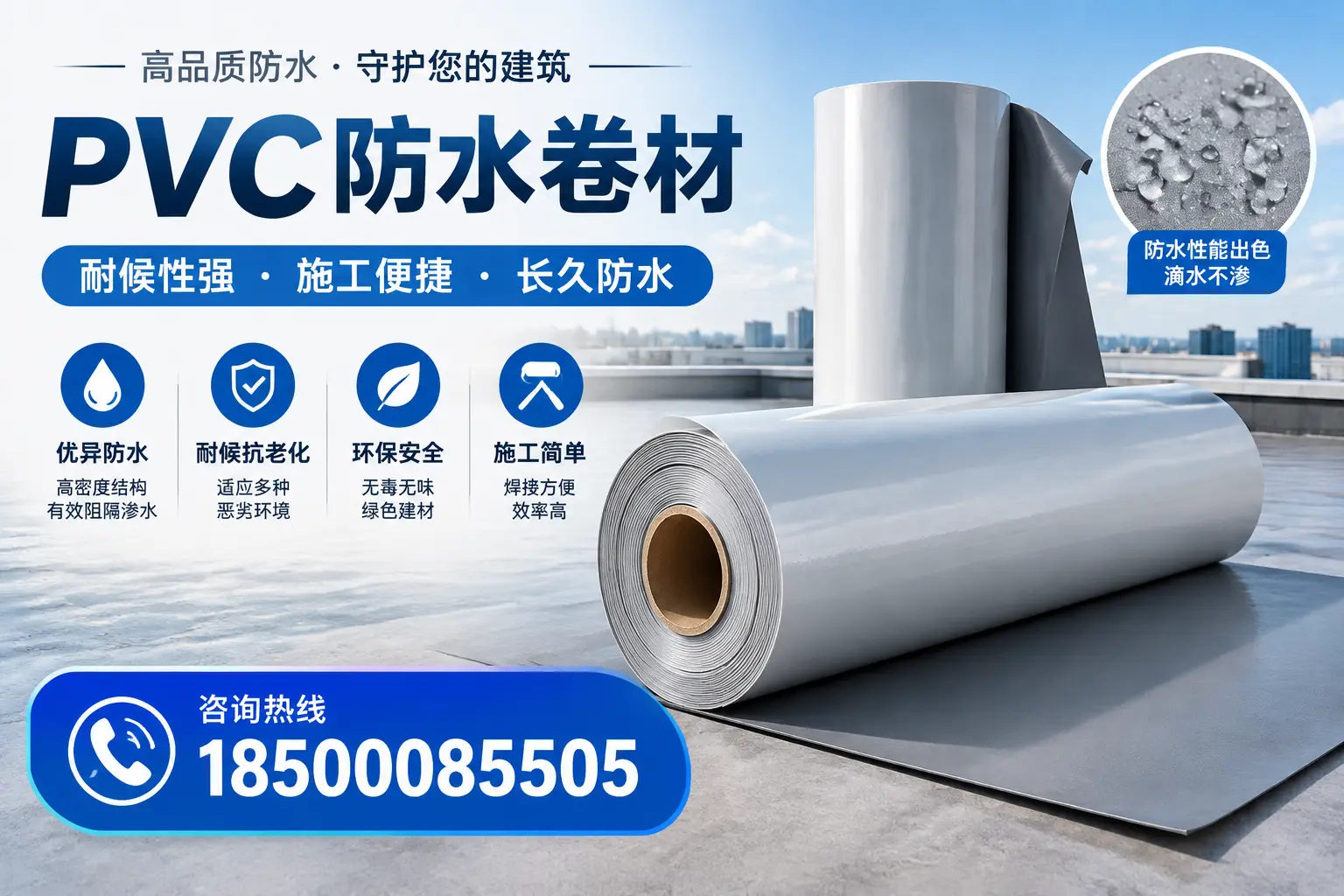 pvc防水卷材在甘孜的行业应用前景分析